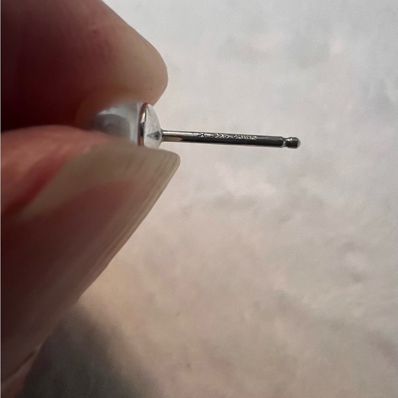 Large Vintage Honora 12mm Genuine Pearl Interchangable Sterling Earrings - Picture 8 of 9